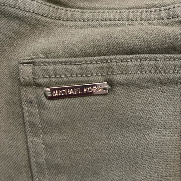 NWOT Women’s Michael Kors Green Cropped Wide Leg Jeans Size 8 - Picture 8 of 9